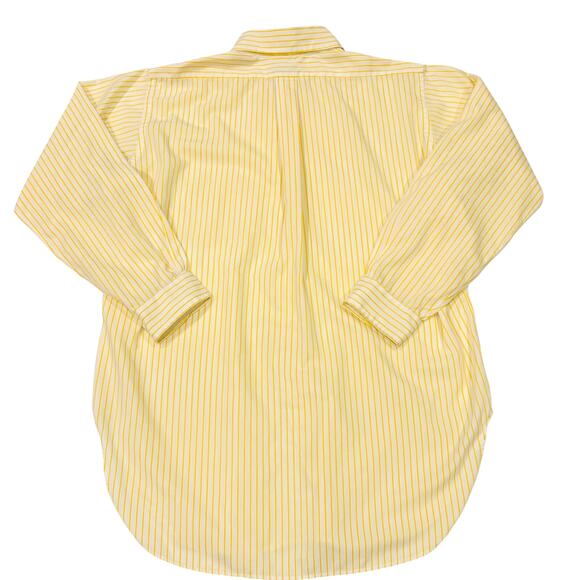 Vtg Brooks Brothers Dress Shirt Mens Sz 16 Yellow Striped Button Long Sleeve 80s - Picture 3 of 8